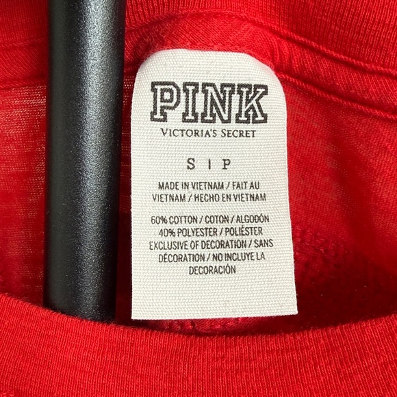 PINK Victoria's Secret Red, White, and Blue Sequin Long Sleeve Tee - Picture 9 of 9